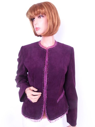 Vintage retro blazer lila samt - vintage,