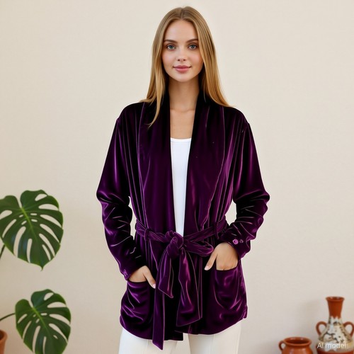 Vintage glam blazer - glam, lila